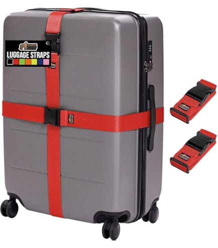 Amazon.com | Luggage Straps for Suitcases TSA Approved Travel Belt